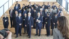 Foto de familia del comit� ejecutivo de Navalia en las instalaciones de Navantia