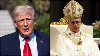 Donald Trump y el papa Le�n XIV en im�genes de archivo