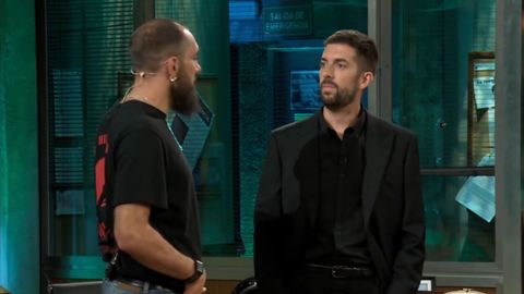 David Broncano, con el futbolista Borja Iglesias