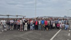 Participantes en la ltima excursin de vecinos que toman parte en el programa de terapia ocupacional del Concello de Trabada