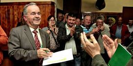Andrade, en una reuni�n en la que hab�a presentado proyectos. 