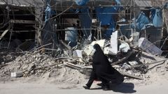 Edificios destrozados en Teher�n tras los bombardeos.