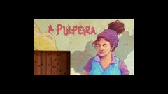 Mural con una pulpeira en el espacio en el que se celebra la feria en Rubi�n