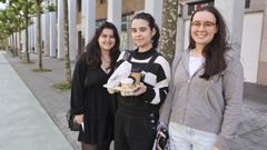 Raquel Baz�n, Irene Rodr�guez y Andrea Rodr�guez, estudiantes de Dise�o Industrial
