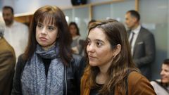 In�s Rey (derecha) y Eva Mart�nez Ac�n, durante un acto en Ecos do Sur en el 2019.