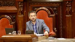 Xulio Ferreiro, presidiendo el pleno municipal 