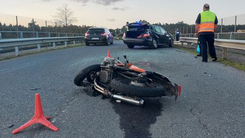 Imagen de archivo de un accidente de motocicleta en Carballo.