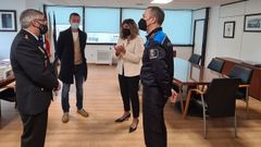 Visita del nuevo comisario de Polic�a Nacional a la alcaldesa de Nar�n