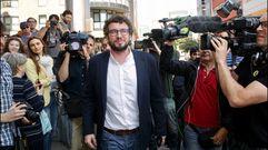 Xose Manuel Sande entrando a declarar en el juzgado el pasado 17 de abril