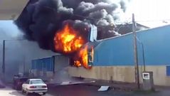 Explosi�n en una nave en Ferrol