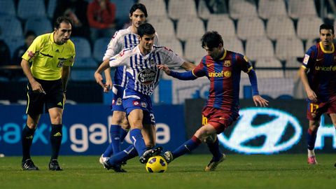 Juan Domnguez y Leo Messi