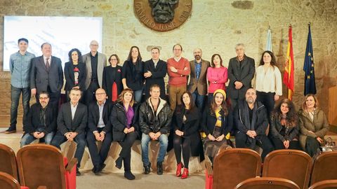 Encuentro de escritores en la Fundacin Cela, en Iria Flavia, Padrn