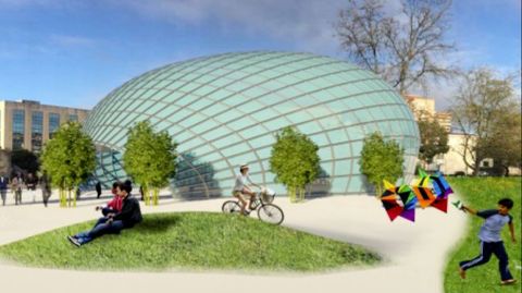 Recreaci&oacute;n ficticia del 2018, del proyecto para la Biblioteca del Estado en Vigo