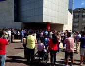 El acto organizado en Nar�n se celebr� frente al edificio del Ayuntamiento.