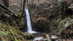 La cascada de As Polancas se encuentra en un paraje del ca��n del r�o Ferreiri�o donde el acceso es complicado