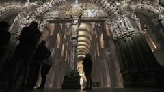 Vista nocturna del P�rtico de la Gloria