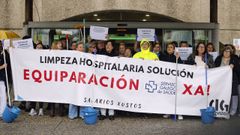 Huelga de los servicios de limpieza en el Hospital del Salns