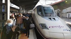 Primer AVE comercial que lleg� a Ourense desde Madrid el pasado 21 de diciembre