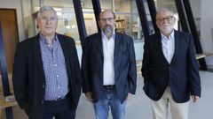 Jes�s de Juana, Eugenio L�pez y Luis Alonso, en el arranque del ciclo de conferencias