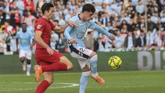 Hugo �lvarez, durante el Celta-Valencia del pasado mes de enero.