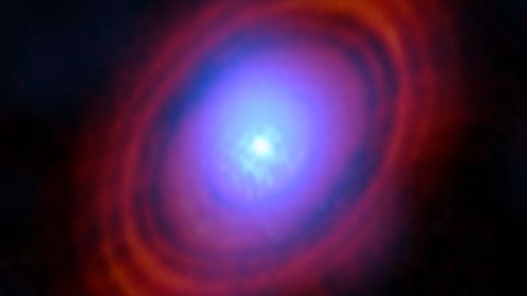 Imagen del disco de la estrella HL Tauri captada por el ESO