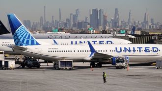 Aviones de United Airlines en el aeropuerto de Newark.