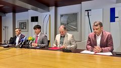 El consejero de Ciencia, Industria y Empleo, Borja S�nchez, presenta en rueda de prensa el nuevo Plan Renove junto con el presidente de Aspa
