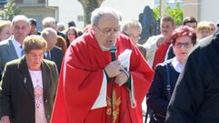 Eladio �lvarez en la procesi�n de San Xurxo en Vilamart�n en el 2015