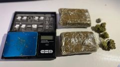 La droga incautada al conductor detenido. 