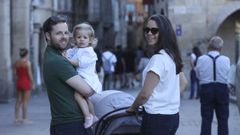Brendan y Larissa con su hija Anna, en Pontevedra antes de mudarse a A Coru�a