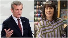 Alfonso Rueda, presidente de la Xunta y l�der del PPdeG; y Ana Pont�n, portavoz nacional del BNG, este lunes.