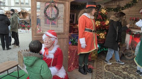 Mam Noel visit el Mercado de Nadal de Lugo