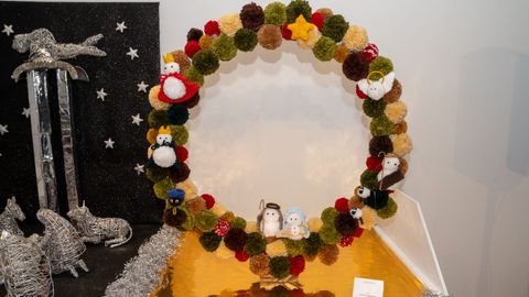 Los pompones son los protagonistas de este simp�tico bel�n