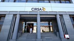 El logotipo de CIRSA, la empresa de juegos de azar de Blackstone, se exhibe en su sede central de Terrassa, Barcelona