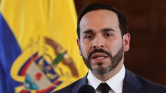 Abelardo de la Espriella, durante una comparecencia tras los terremotos de Colombia