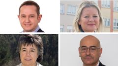 De izquierda a derecha y de arriba abajo, el alcalde de Mugardos, del PP; las alcaldesas de Fene y Mugardos, ambas del BNG; y el regidor de Valdovi�o, del PSOE