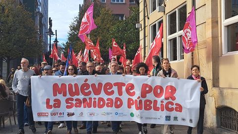 Manifestaci�n por la sanidad p�blica en Gij�n