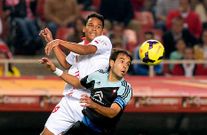 Oubiña sigue jugando en una posición más adelantada que al principio de Liga y el centro del campo rindió a gran nivel.