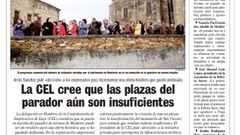 El 31 de mayo del ao 2000, La Voz public una informacin sobre la adjudicacin de las obras del futuro Parador de Monforte