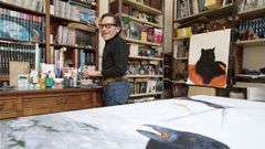 Mauro Leivas, en su estudio en el barrio de Os Muos