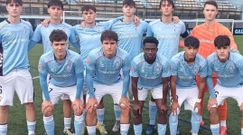 Formacin titular del Celta Juvenil A frente al Racing de Ferrol en A Madroa.
