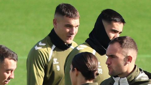 Ferran Jutgl�, en un entrenamiento del Celta.