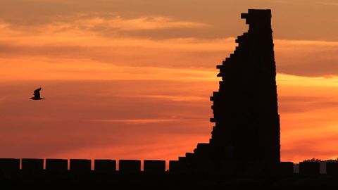 Puesta de sol desde la Torre de San Sadurniño, en Cambados