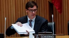 El ministro de Sanidad, Salvador Illa, en su comparecencia tras el Consejo de Ministros
