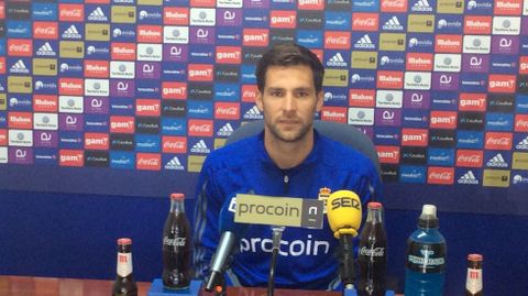 David Fern�ndez en la rueda de prensa de esta ma�ana