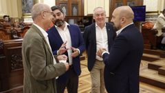 De izquierda a derecha: Francisco Jorquera, Roberto Rodr�guez, Miguel Lorenzo y Jos� Manuel Lage, antes de un pleno