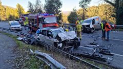 Accidente de tr�fico con dos heridos en la LU-540 a la altura de Ourol