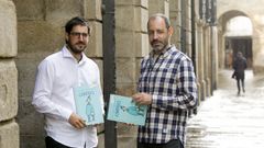 El escritor Fran Pintadera y el ilustrador Christian Inaraja recibieron el premio este mi�rcoles en Santiago