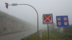 Corte de trfico por niebla en la A-8 (foto de archivo)