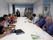 Reuni�n de la Mesa do Vi�o, ayer en Pontevedra.